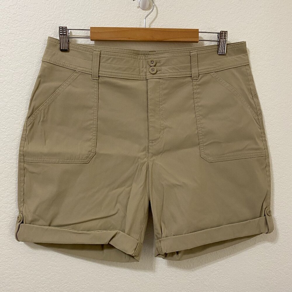 Eddie Bauer Women's Stretch UPF 50 Rolled Hem Adjustable Length Bermuda Shorts - Picture 2 of 9
